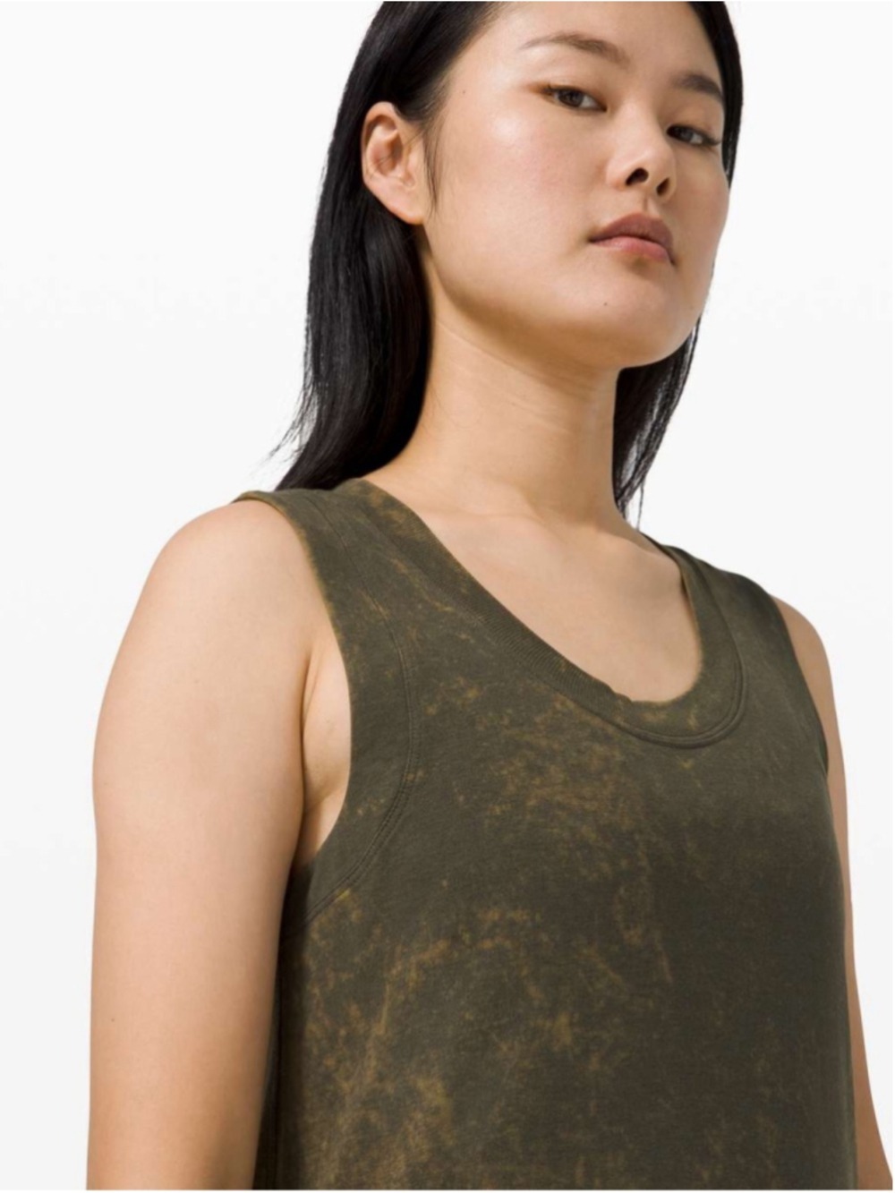 Lululemon All Yours Tank Maxi Dress Cloudy Wash Dark Olive - Picture 2 of 11